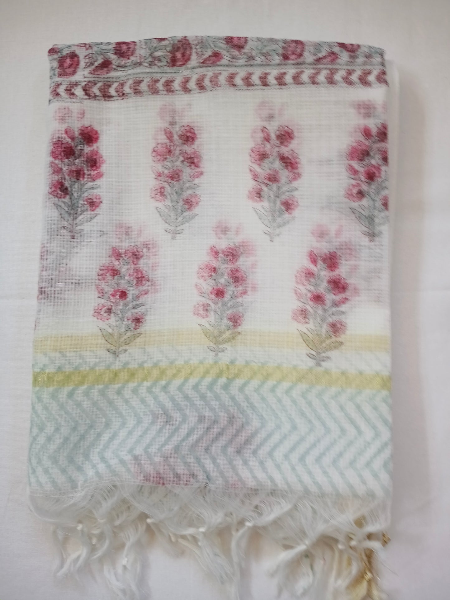 Unstitched cotton hand block printed set