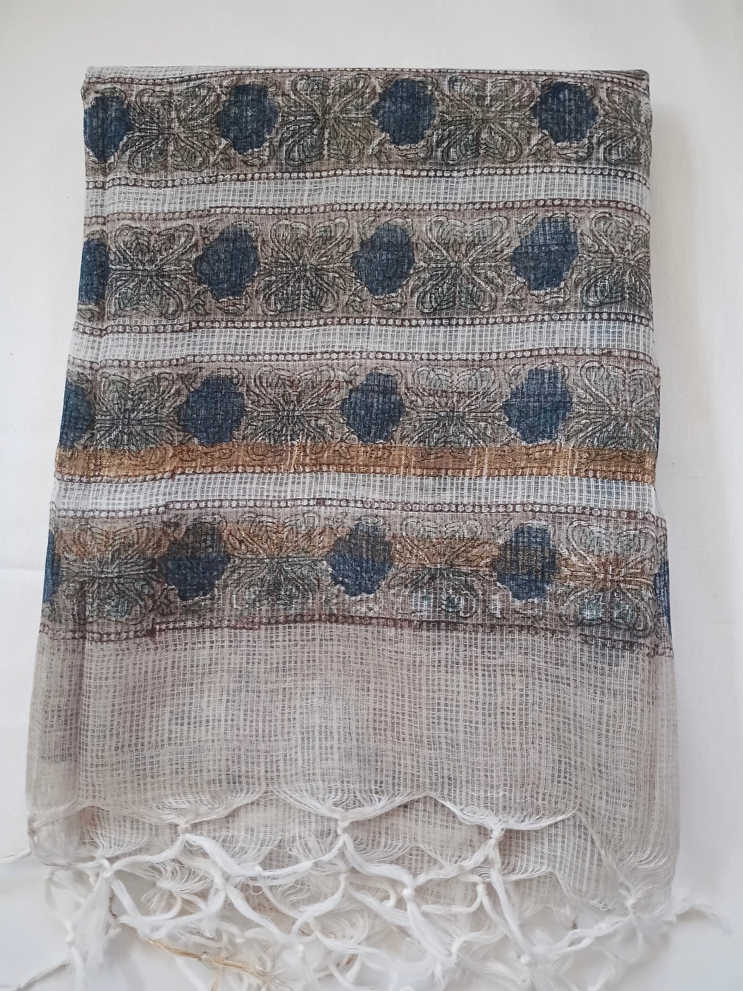 Unstitched cotton hand block printed set