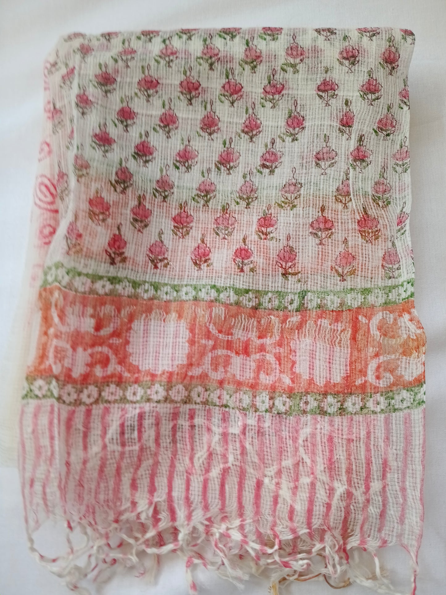 Unstitched cotton hand block printed set