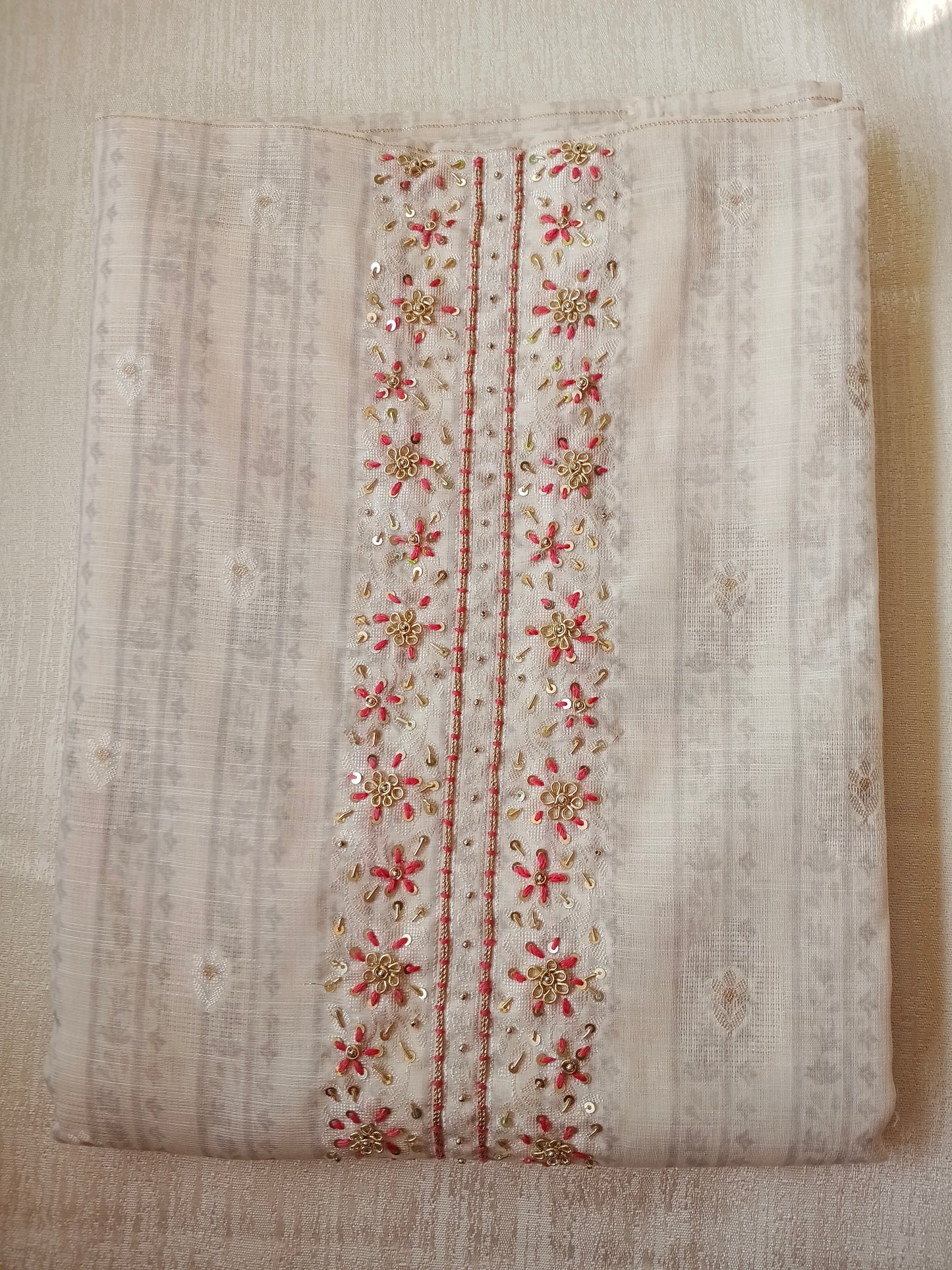 Unstitched cotton  linen set