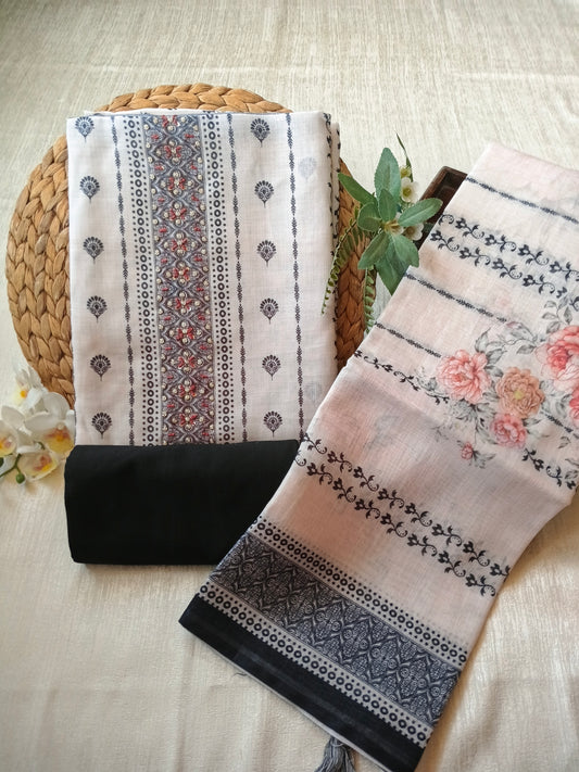 Unstitched cotton linen set