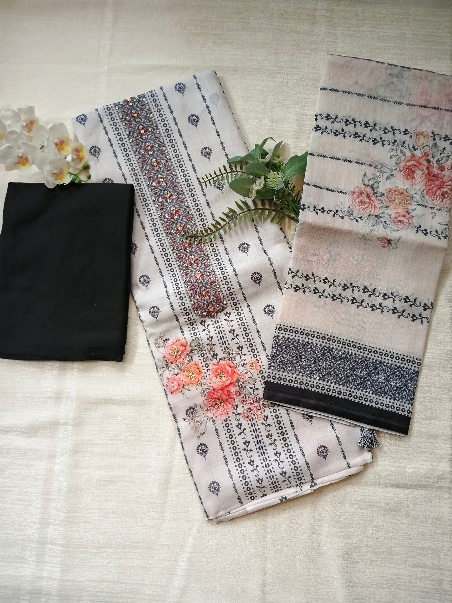 Unstitched cotton linen set