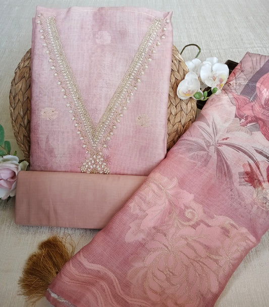 Unstitched cotton linen set